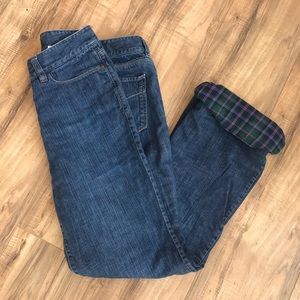 Eddie Bauer flannel lined jeans